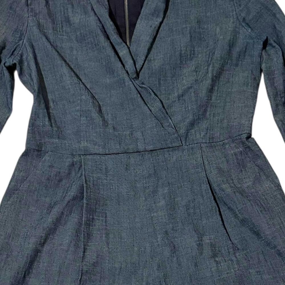 Alice & Olivia 3/4 Sleeve Romper - Size 8 - Blue Denim - Like New - Casual - Picture 2 of 16